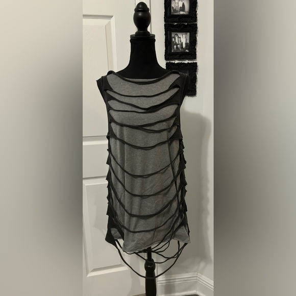 Dolls Kill Tops - NWT Dolls Kill / Darker Wavs Tempo Unisex Shredded Tank Top